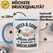 Papa Vatertag Vater Sohn Tasse Becher Geschenk Lustige Geschenkidee Spruch Vater & Sohn Alleine Stark Gemeinsam Unschlagbar Blau Trendation