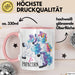 Tasse Geschenk Papacorn Lustiges Einhorn Design Becher Rosa Trendation
