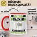 Bäcker Tasse Geschenk für Bäcker Geburtstag Lustiger Spruch Kaffee-Becher Was Ist Deine Superkraft Rot Trendation