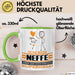 Neffe Geschenk Tasse Ich Bin Neffe Aber Sag Doch Einfach Superheld Lustige Geschenkdiee für Neffe Kaffee-Becher Grün Trendation