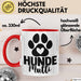 Hundemama Tasse Geschenk Hunde-Mutti Geschenkidee Hundeliebhaberin Kaffee-Becher Rot Trendation