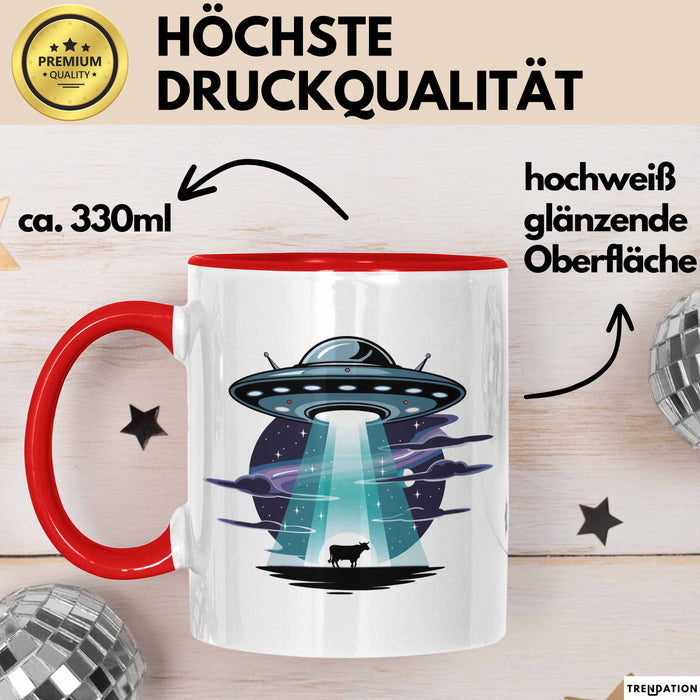Sci Fi Liebhaber Tasse Geschenkidee für Science Fiction Fans Rot Trendation