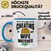 Its Not Cheating Im My Wife Watches Annanas Tasse Geschenk Becher Blau Trendation