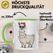 Lama Weihnachtsfeier Tasse Geschenk Lustige Geschenkidee Spruch Grün Trendation