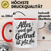 Gertrud Tasse Geschenk Alles Ist Gut Gertrud Ist Jetz Da Geschenkidee Becher mit Name Rot Trendation