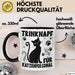 Katzen-Liebhaberin Tasse Geschenk Trinknapf Für Katzenpersonal Geschenkidee Katzenmama Kaffee-Becher Trendation
