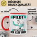 Pilot Tasse Geschenk für Pilot Der Mann Der Alles Kann Geschenkidee zum Geburtstag Rot Trendation