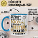 Maler Geschenk Lustiger Spruch für Maler Geschenkidee Bester Maler Der Welt Blau Trendation