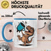 Dinosaurier Fan Tasse Geschenkidee für Urzeit Fans Blau Trendation