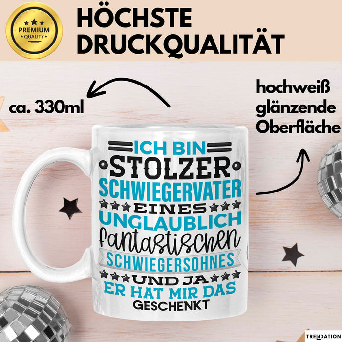 Schwiegervater Geschenk Von Schwiegersohn Geschenkidee Tasse Spruch Becher Weiß Trendation