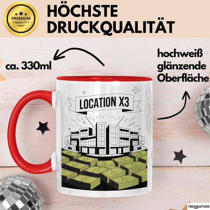 Immobilien Investor Tasse Geschenk Lustige Geschenkidee Spruch Für Immobilien Profis Rot Trendation