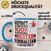 Fußballfan Geschenk Lustiger Spruch für Fußballfan Geschenkidee Bester Fußballfan Der Welt Blau Trendation