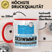 Schwimmer Geschenk Tasse Ich Bin Schwimmer Aber Sag Doch Einfach Superheld Lustige Geschenkdiee für Schwimmer Kaffee-Becher Rot Trendation