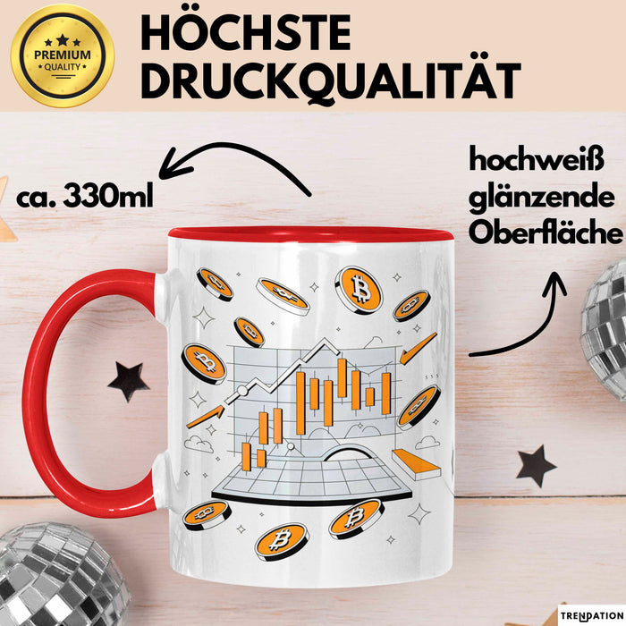 Krypto Trader Tasse Geschenk Lustige Geschenkidee Spruch Für Coin Beobachter Rot Trendation