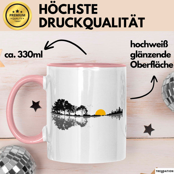 Gitarre Musikliebhaber Musiker Gitarrist Tasse Geschenk Lustige Geschenkidee Spruch Rosa Trendation
