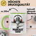 Podcast Gastgeber Tasse Geschenk Lustige Geschenkidee Spruch Für Audio Geschichtenerzähler Grün Trendation
