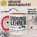 Geografielehrer Unterricht Tasse Geschenk Lustige Geschenkidee Spruch Erdkunde Lehrer Rot Trendation