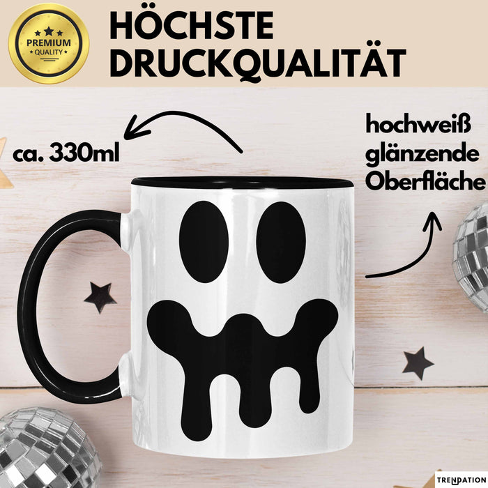 Lächeln Halloween Feier Tasse Geschenk Lustige Geschenkidee Spruch Trendation