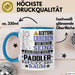 Paddler Geschenk Tasse Lustiger Spruch Erheben Sie Sich Der Paddler Betritt den Raum Blau Trendation