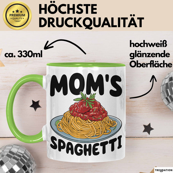 Spaghetti Tasse Für Frauen Und Männer Mom'S Spaghetti-Liebhaber Grün Trendation