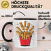 Fast Food Fan Tasse Geschenkidee Burger und Pommes Liebhaber Trendation