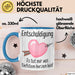 Entschuldigung Tasse Es Tut Mir Aus Tiefstem Herzen Leid Geschenkidee Sorry Becher Blau Trendation