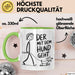 Hundebesitzer Hundegassi Tasse Geschenk Lustige Geschenkidee Spruch Der Mit Dem Hund Geht Grün Trendation