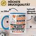 Pilates-Enthusiast Geschenk Tasse Lustiger Spruch Erheben Sie Sich Der Pilates-Enthusiast Betritt den Raum Blau Trendation