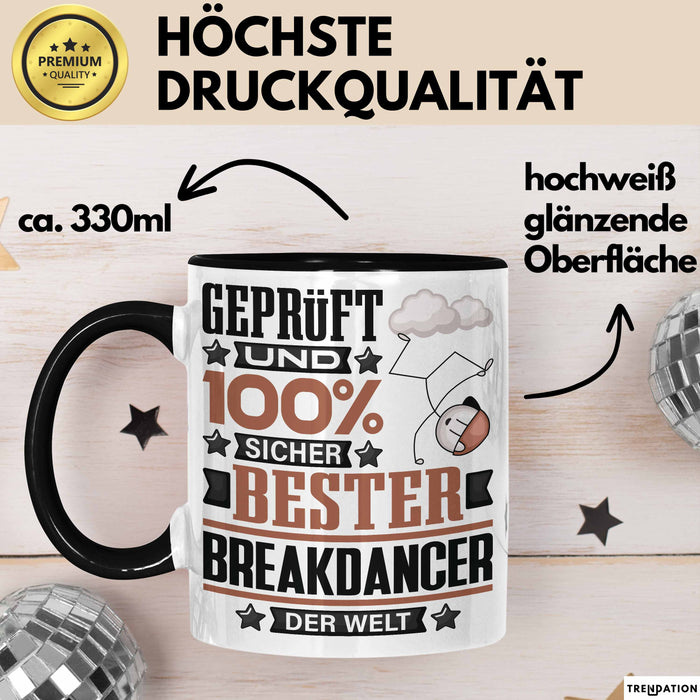 Breakdancer Geschenk Lustiger Spruch für Breakdancer Geschenkidee Bester Breakdancer Der Welt Schwarz Trendation