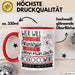 Rodeo-Cowgirl Tasse Geschenk Spruch Wer Will Schon Prinzessin Sein Wenn Man Auch Rodeo-Cowgirl Sein Kann Rot Trendation