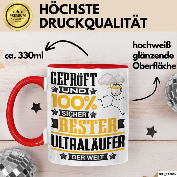 Ultraläufer Geschenk Lustiger Spruch für Ultraläufer Geschenkidee Bester Ultraläufer Der Welt Rot Trendation