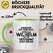 Wilhelm Tasse Niemand Ist Perfekt, Wilhelm Ist Nah Dran Geschenk Grün Trendation