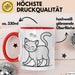 Katzen Tierliebhaber Tasse Geschenk Lustige Geschenkidee Spruch Rot Trendation