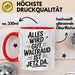 Waltraud Tasse Geschenk Alles Ist Gut Waltraud Ist Jetz Da Geschenkidee Becher mit Name Rot Trendation