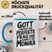 Monika Tasse Geschenk Gott Formte Die Perfekte Frau Monika Geschenkidee Blau Trendation