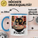 Katzen Tierliebhaber Tasse Geschenk Lustige Geschenkidee Spruch Katze Isst Ramen Nudeln Blau Trendation