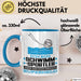 Schwimmsportler Geschenk Tasse Ich Bin Schwimmsportler Aber Sag Doch Einfach Superheld Lustige Geschenkdiee für Schwimmsportler Kaffee-Becher Blau Trendation