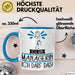 Geschenk für Managerin Tasse Lustige Geschenkidee Geburtstag Ich Bin Managerin Ich Darf Das Blau Trendation