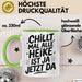 Heike Tasse Geschenk Chillt Mal Alle Heike Ist Ja Jetzt Da Geschenkidee Becher mit Name Grün Trendation