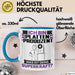 Plattenproduzent Tasse Geschenk für Plattenproduzent Geburtstag Lustiger Spruch Kaffee-Becher Was Ist Deine Superkraft Blau Trendation