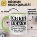 Geschichtslehrer Unterricht Tasse Geschenk Lustige Geschenkidee Spruch Ich Bin Geschichtslehrer Grün Trendation