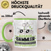 Sammler Geschenk Tasse Ich Bin Sammler Aber Sag Doch Einfach Superheld Lustige Geschenkdiee für Sammler Kaffee-Becher Grün Trendation