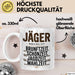 Hirschjäger Jagd Tasse Geschenk Jäger haben Zeit Spruch Weiß Trendation