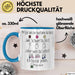 Ich Hasse Jeden Tasse Geschenk Beste Freundin Humor Arbeitskollegin Büro-Tasse Sarkasmus Ironie Geschenkidee Mir Egal Welche Hautfarbe Du Hast Kaffee-Becher Blau Trendation