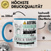Exotische Tierhalterin Tasse Geschenk Lustiger Spruch Bitte Erheben Sie Sich Seine Majestät Die Exotische Tierhalterin Betritt Den Raum Blau Trendation