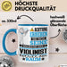 Violinist Geschenk Tasse Lustiger Spruch Erheben Sie Sich Der Violinist Betritt den Raum Blau Trendation