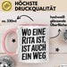 Rita Tasse Geschenk Wo Eine Rita Ist Ist Auch Ein Weg Geschenkidee Becher mit Name Rosa Trendation