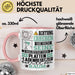 Plattenladenbesitzer Geschenk Tasse Lustiger Spruch Erheben Sie Sich Der Plattenladenbesitzer Betritt den Raum Rosa Trendation