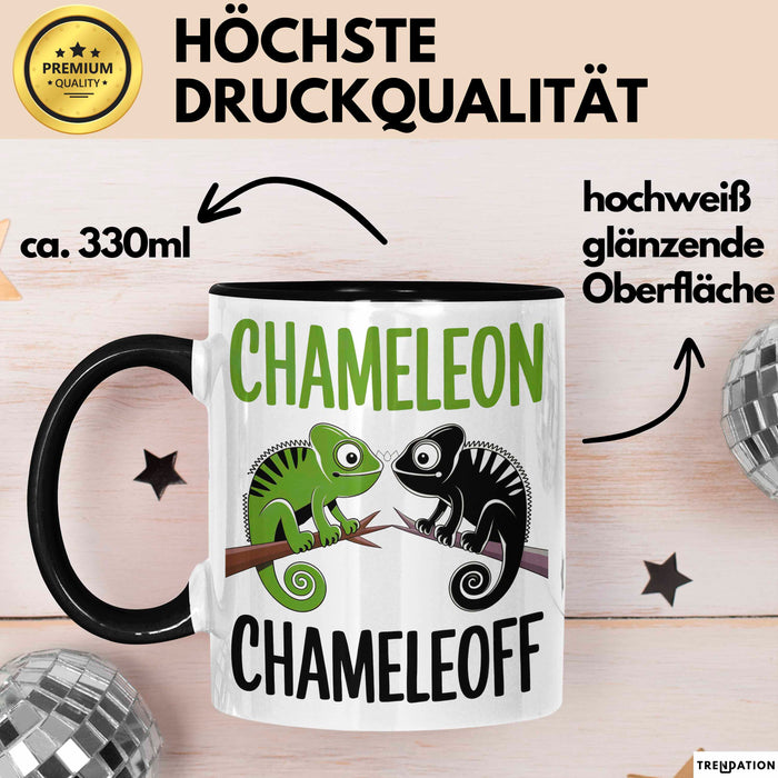 Chamäleon Tier Tasse Geschenk Chamäleon Chamäleoff Reptil Geschenkidee Lustig Trendation