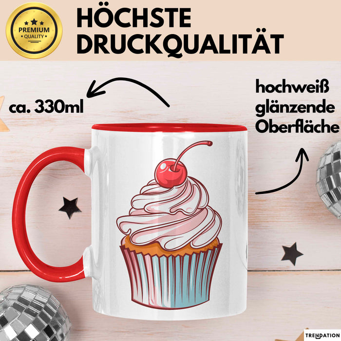 Bäcker Tasse Geschenkidee für Konditor und Dessertmacher Rot Trendation